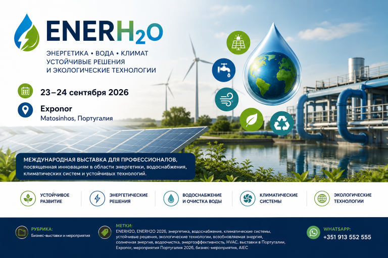 ENERH2O 2026 в Португалии: выставка энергетики, водоснабжения и экологических технологий